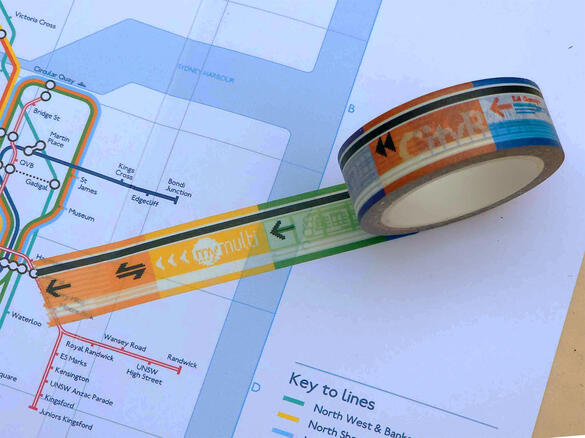 Washi tape - train tickets