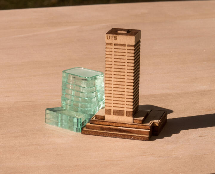 UTS Towers - laser cut plywood UTS Towers - laser cut plywood