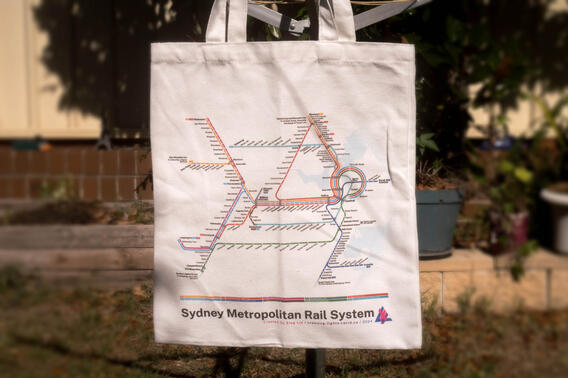 Map tote bags